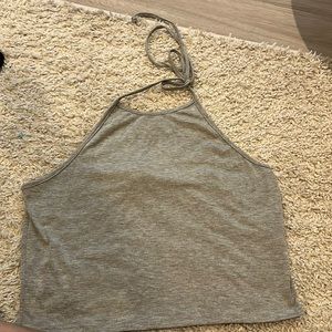 Gray halter top